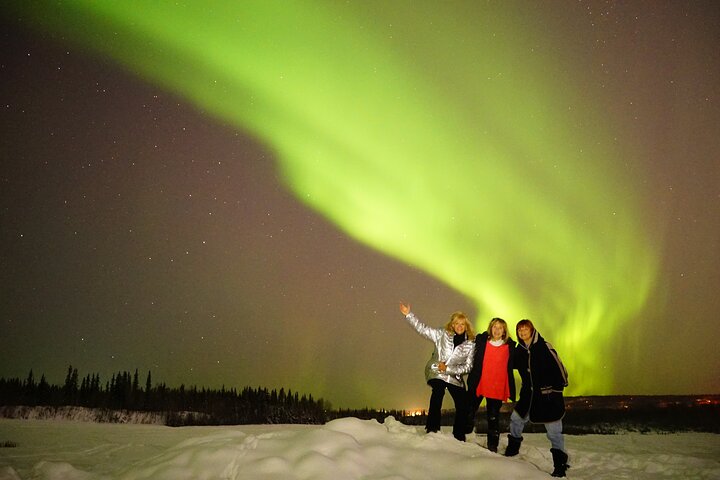 Aurora boreale (osservazione dell'aurora boreale) a caccia di fotografie a Fairbanks
