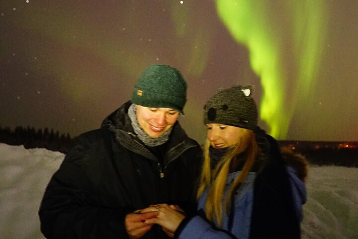 Aurora boreale (osservazione dell'aurora boreale) a caccia di fotografie a Fairbanks