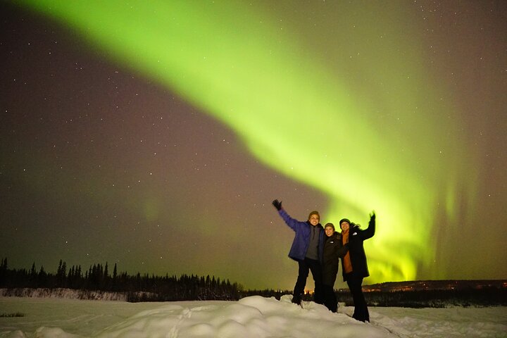Aurora boreale (osservazione dell'aurora boreale) a caccia di fotografie a Fairbanks