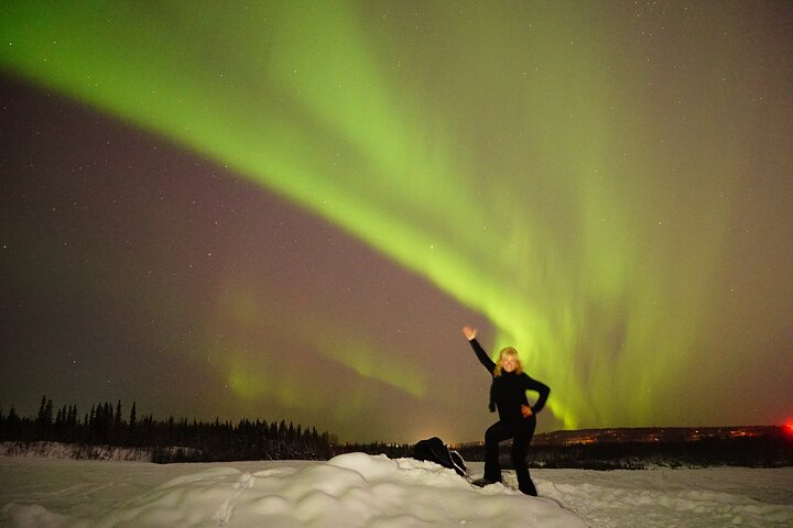 Aurora boreale (osservazione dell'aurora boreale) a caccia di fotografie a Fairbanks