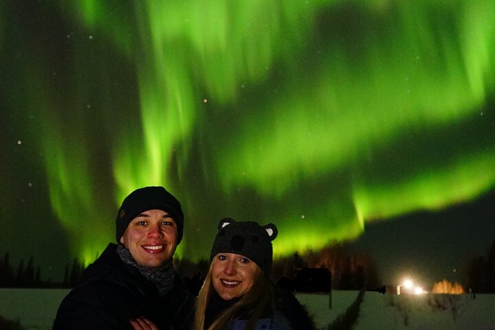 Aurora boreale (osservazione dell'aurora boreale) a caccia di fotografie a Fairbanks