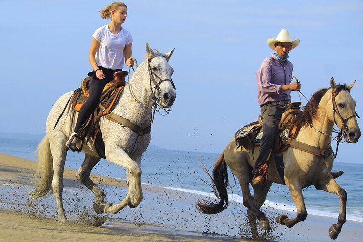 Ridning i Sayulita genom djungelstigar till stranden