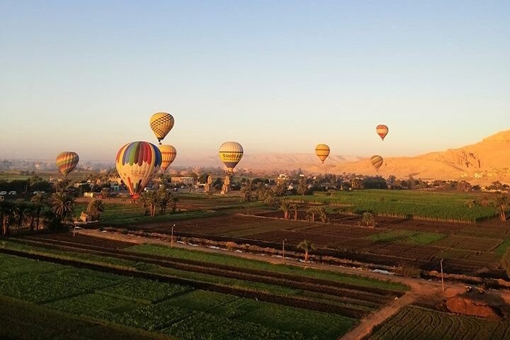 Vol de luxe en montgolfière au lever du soleil à Louxor avec prise en charge à l'hôtel