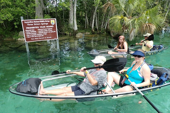 Clear Kayak Tour de las Tres Hermanas Springs y Manatí por Crystal River