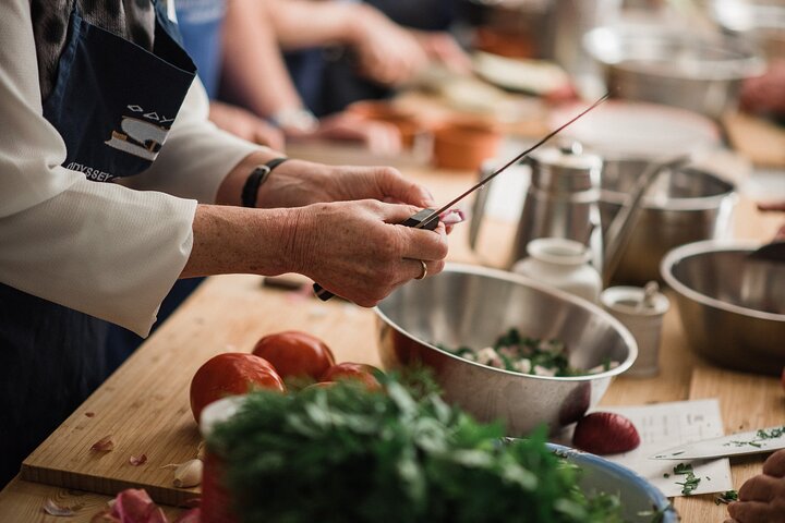 Traditionell grekisk matlagningskurs och ekologisk lunch på Poros