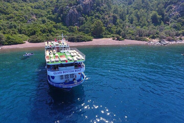 Crociera semi sottomarina con fondo di vetro di un'intera giornata a Marmaris