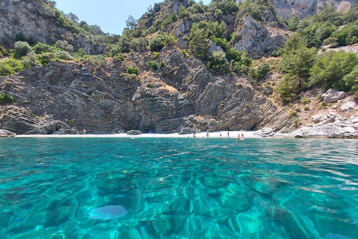 Crociera semi sottomarina con fondo di vetro di un'intera giornata a Marmaris
