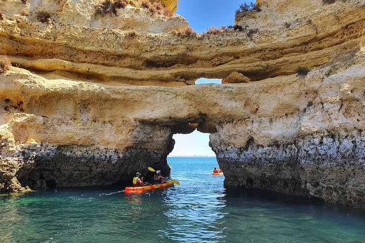 Von Lagos : Kajaktour durch die Höhlen von Ponta da Piedade mit dem Boot