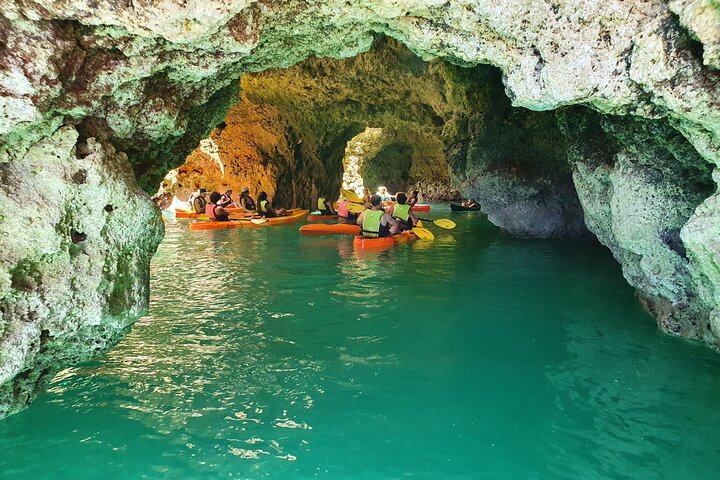 Von Lagos : Kajaktour durch die Höhlen von Ponta da Piedade mit dem Boot