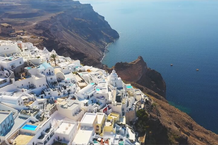 Excursão turística de dia inteiro à ilha de Santorini saindo de Chania