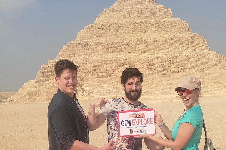 Tour privato di un'intera giornata: Piramidi di Giza, Sfinge, Saqqara e Dahshur