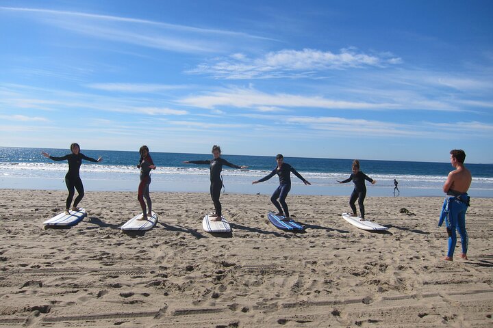 Privat grupp surflektion i Redondo Beach