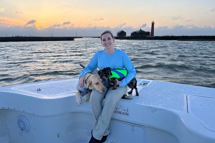 Privat Dolphin Watch och Sunset Boat Tour Port Aransas Texas