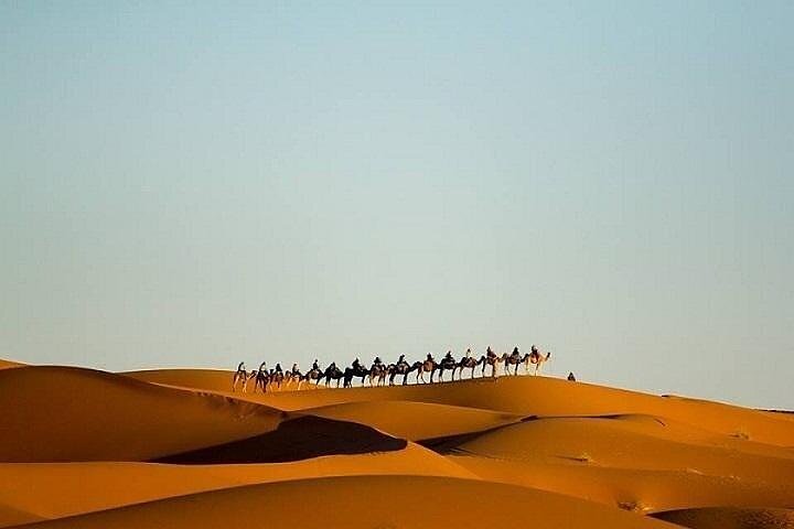 Noche En El Desierto De Erg Chebbi Saliendo De Erfoud, Paseo En Camello