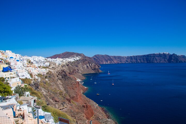 Excursión por la costa de Santorini: Tour privado con posible recogida en el puerto