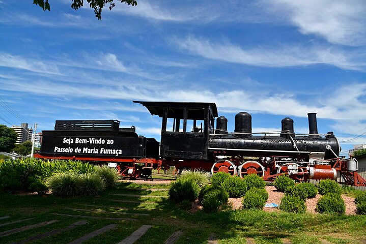 Tour de cata de vinos con paseo en tren Maria Fumaça