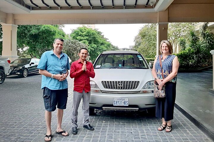 Privat taxioverføring fra Phnom Penh til Siem Reap med engelsktalende sjåfør