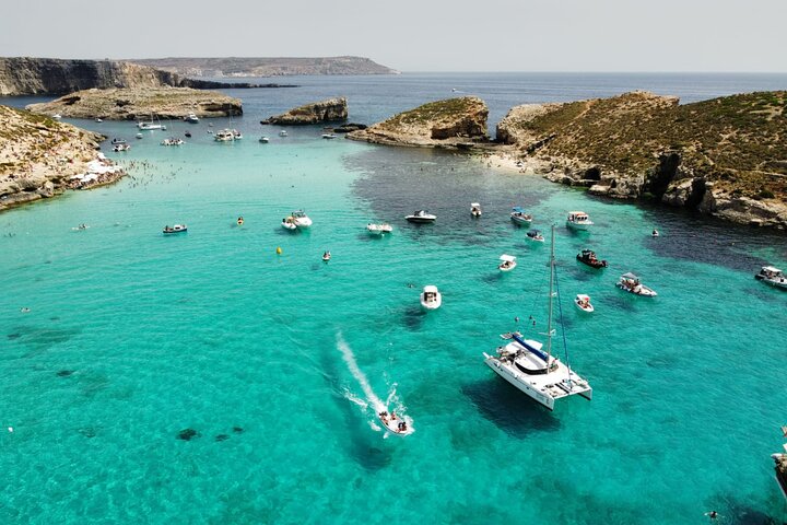 From Sliema: Comino Blue Lagoon, Crystal Lagoon & Sea Caves