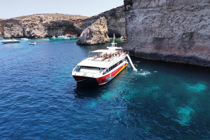 From Sliema: Comino Blue Lagoon, Crystal Lagoon & Sea Caves