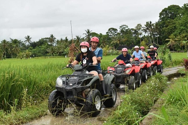 Kuber ATV Bali door Rivier, Rijstveld, Tunnel en Waterval
