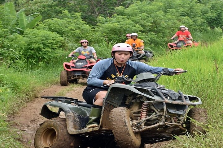 Kuber ATV Bali door Rivier, Rijstveld, Tunnel en Waterval