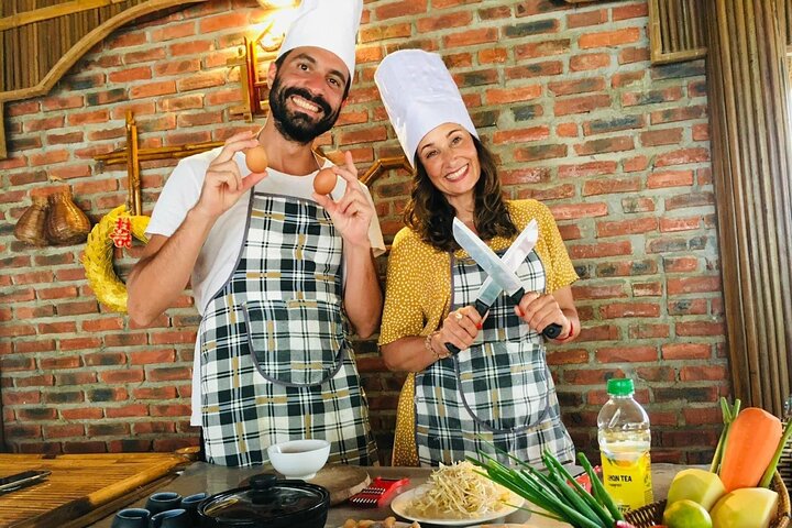Kookcursus Hoi An: lokale markt, mandboot, vissen en koken