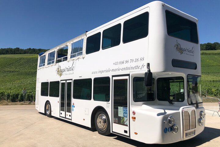 Rundtur i Épernay och omgivande områden med öppen buss med provsmakningar