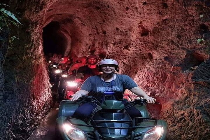 Kuber ATV Bali door Rivier, Rijstveld, Tunnel en Waterval