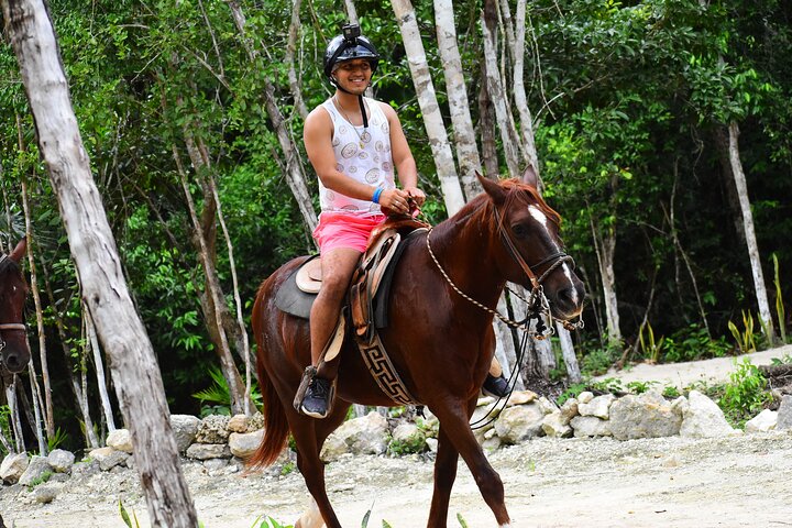 ATV (delte), Hest tilbage ridning, Ziplines, & Cenote fra Cancún
