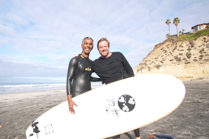 Clases particulares de surf Solana Beach Ride the Waves Fletcher Cove 2hr