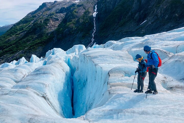 Saia da aventura de caminhada no gelo na geleira de Seward