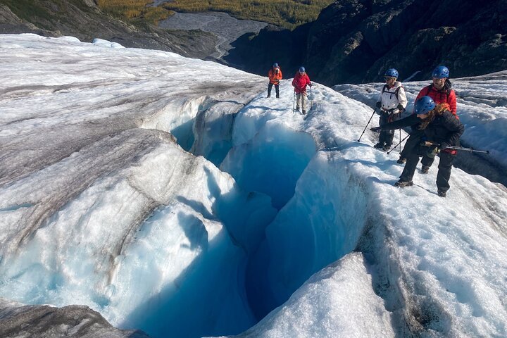 Saia da aventura de caminhada no gelo na geleira de Seward
