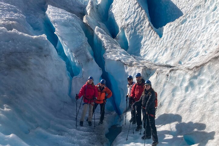 Saia da aventura de caminhada no gelo na geleira de Seward