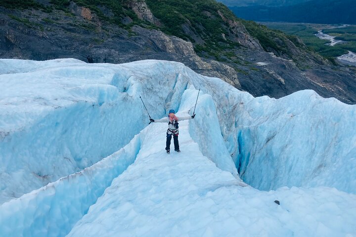 Saia da aventura de caminhada no gelo na geleira de Seward