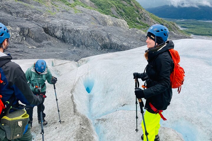 Saia da aventura de caminhada no gelo na geleira de Seward