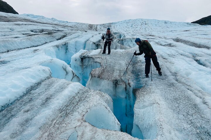 Saia da aventura de caminhada no gelo na geleira de Seward