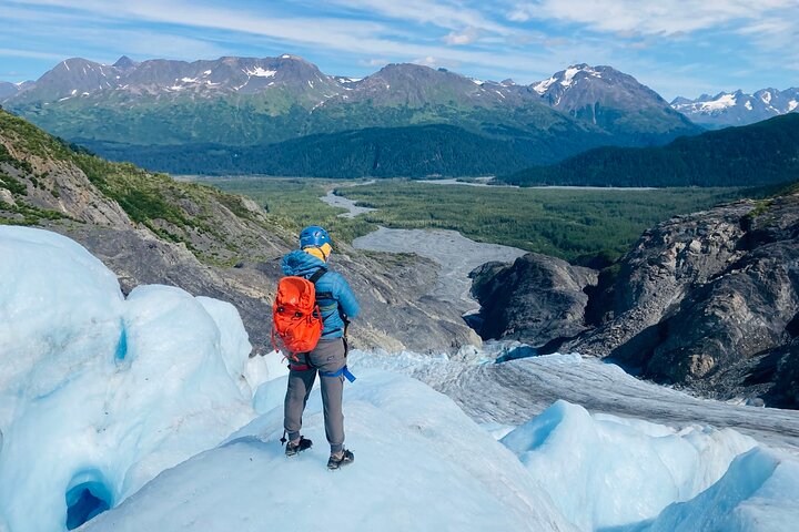 Saia da aventura de caminhada no gelo na geleira de Seward