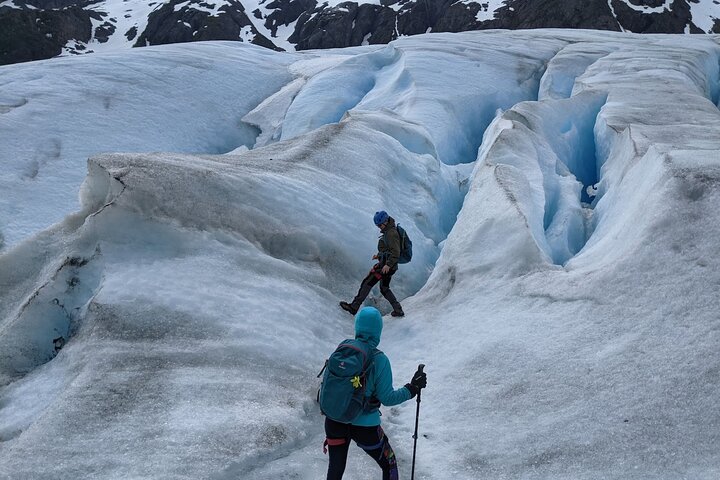 Saia da aventura de caminhada no gelo na geleira de Seward
