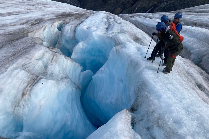 Saia da aventura de caminhada no gelo na geleira de Seward