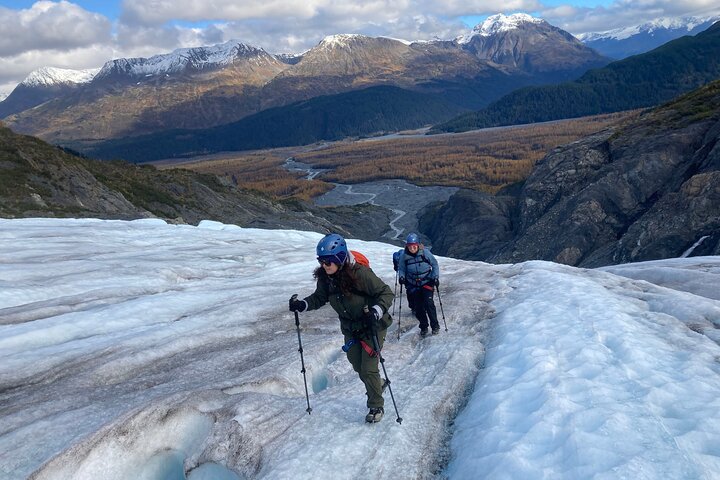 Saia da aventura de caminhada no gelo na geleira de Seward