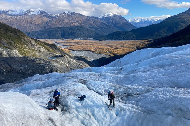 Saia da aventura de caminhada no gelo na geleira de Seward