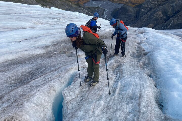 Saia da aventura de caminhada no gelo na geleira de Seward