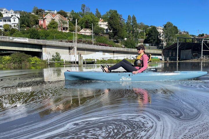 Visite guidée en kayak sur le front de mer pittoresque de Launceston sur des kayaks Hobie à pied
