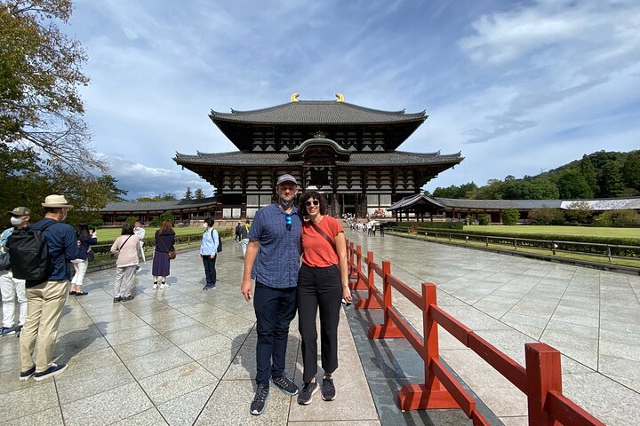 Excursion d'une journée à Nara au départ d'Osaka en voiture privée avec Guide licencié