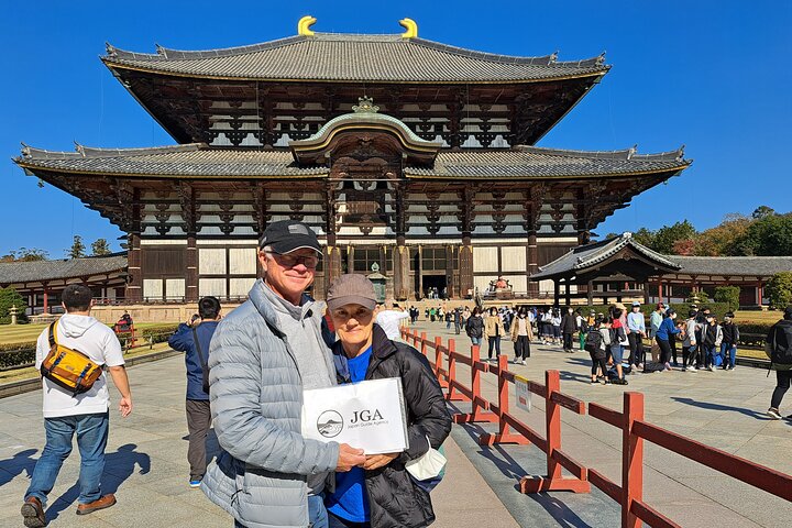 Excursion d'une journée à Nara au départ d'Osaka en voiture privée avec Guide licencié