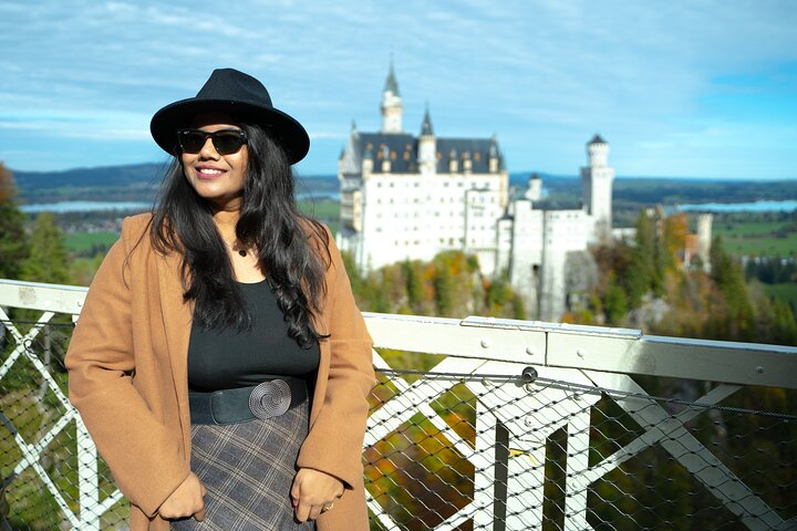 Sesión de fotos de pareja, boda y retratos en el Castillo de Neuschwanstein