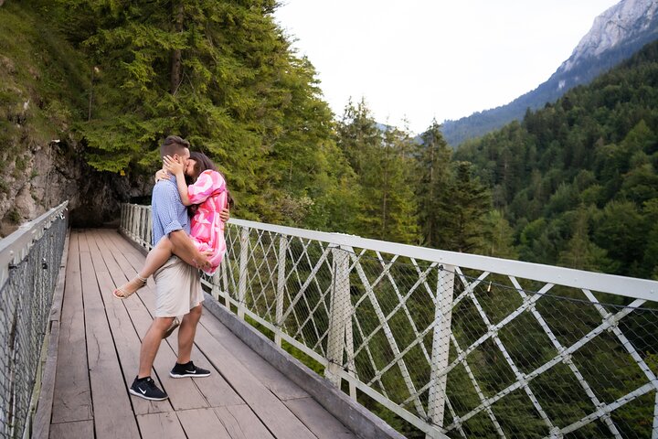 Sesión de fotos de pareja, boda y retratos en el Castillo de Neuschwanstein