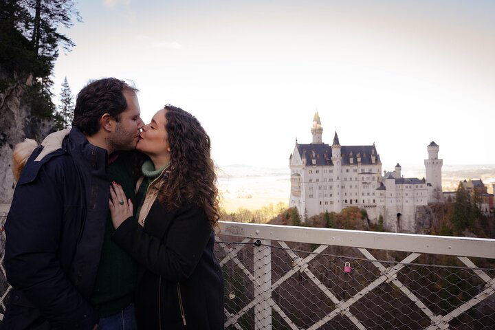 Sesión de fotos de pareja, boda y retratos en el Castillo de Neuschwanstein