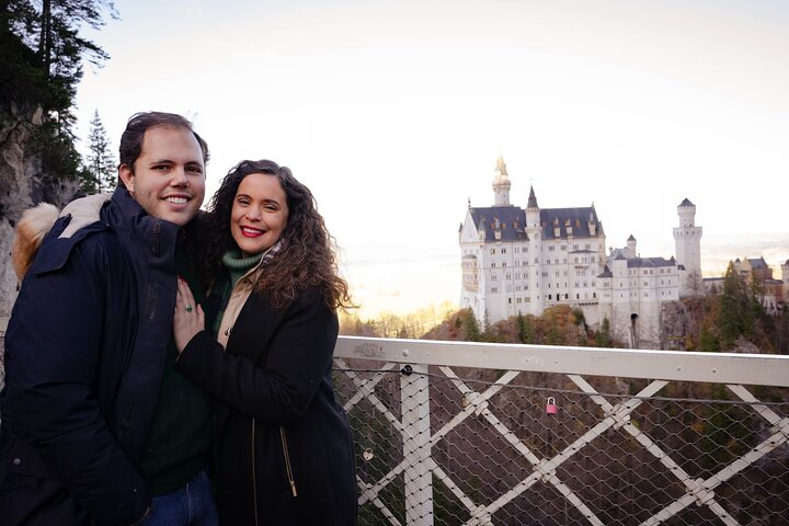 Sesión de fotos de pareja, boda y retratos en el Castillo de Neuschwanstein