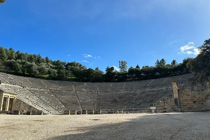 Volledige dag Mycene Epidaurus Nafplio Isthmus Canal Luxe Tour